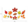Dekoracja dwustronna - Duże liście jesienne 12 elementów