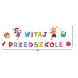 Dekoracja jednostronna- Witaj przedszkole 22 elementy