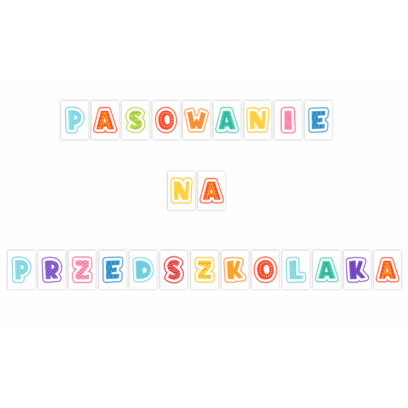 Dekoracja jednostronna - Pasowanie na przedszkolaka 24 elementy