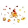 Dekoracja dwustronna - Pani Jesień na rowerze 16 elementów