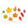 Dekoracja dwustronna - Wesołe liście jesienne 10 elementów