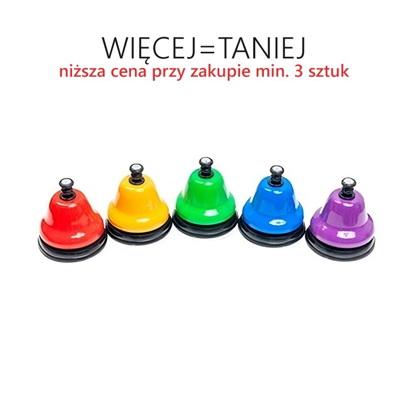 Dzwonki naciskane - zestaw chromatyczny (5 dzwonków)