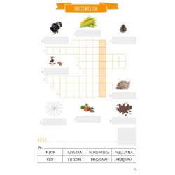 Krzyżówki na cały rok dla dzieci uczących się czytać, pisać i rozwiązywać łamigłówki