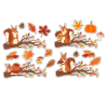 Dekoracja dwustronna - Wiewiórki na gałęzi 14 elementów