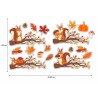 Dekoracja dwustronna - Wiewiórki na gałęzi 14 elementów