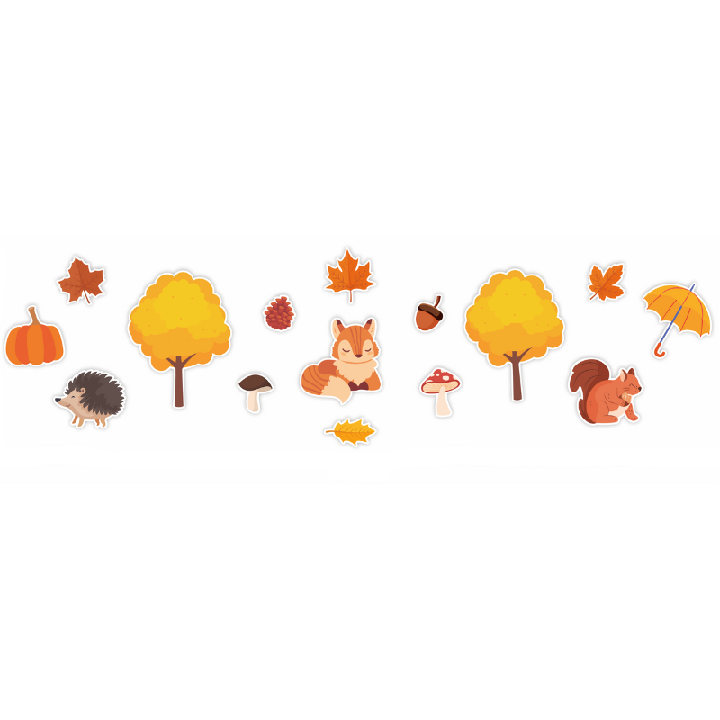 Dekoracja dwustronna - Jesienna kompozycja 15 elementów