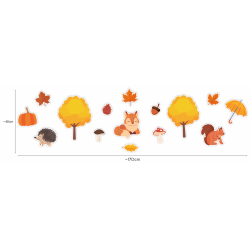 Dekoracja dwustronna - Jesienna kompozycja 15 elementów