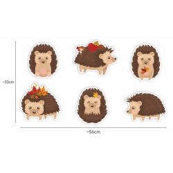 Dekoracja dwustronna - Jeżyki 6 elementów