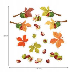 Dekoracja dwustronna - Kasztany 18 elementów