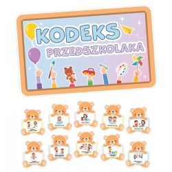 Plansze edukacyjne KODEKS PRZEDSZKOLAKA 17 kart z misiami