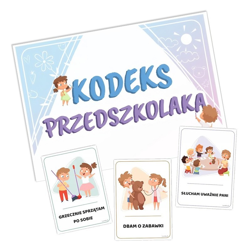 Plansze edukacyjne KODEKS PRZEDSZKOLAKA 17 kart, format A5