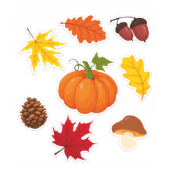Dekoracja jednostronna - Jesień 8 elementów