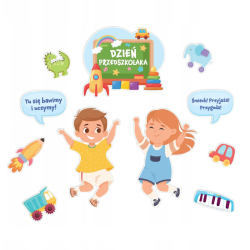 Dekoracja dwustronna - Dzień Przedszkolaka 11 elementów