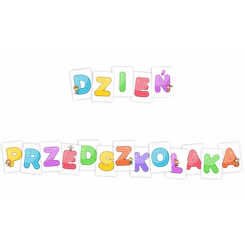 Dekoracja jednostronna - Litery Dzień Przedszkolaka