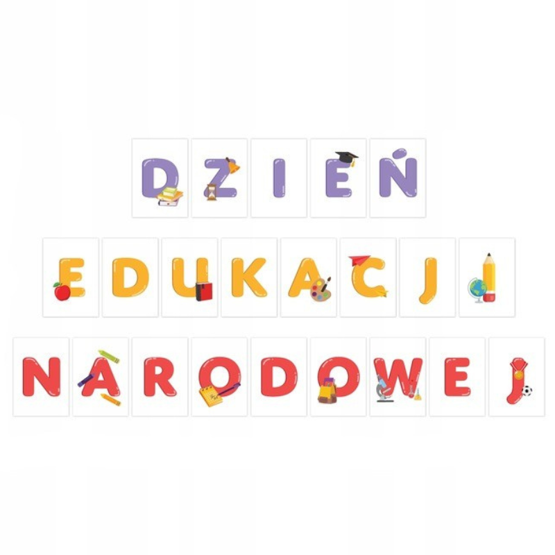 Dekoracja jednostronna - Litery Dzień Edukacji Narodowej