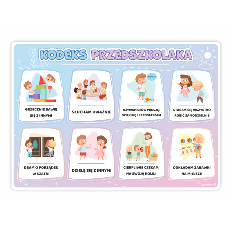 KODEKS PRZEDSZKOLAKA plakat, format A3
