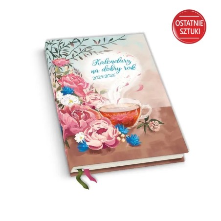 Kalendarz na dobry rok 2025/2026 - wzór „Filiżanka w kwiatach”