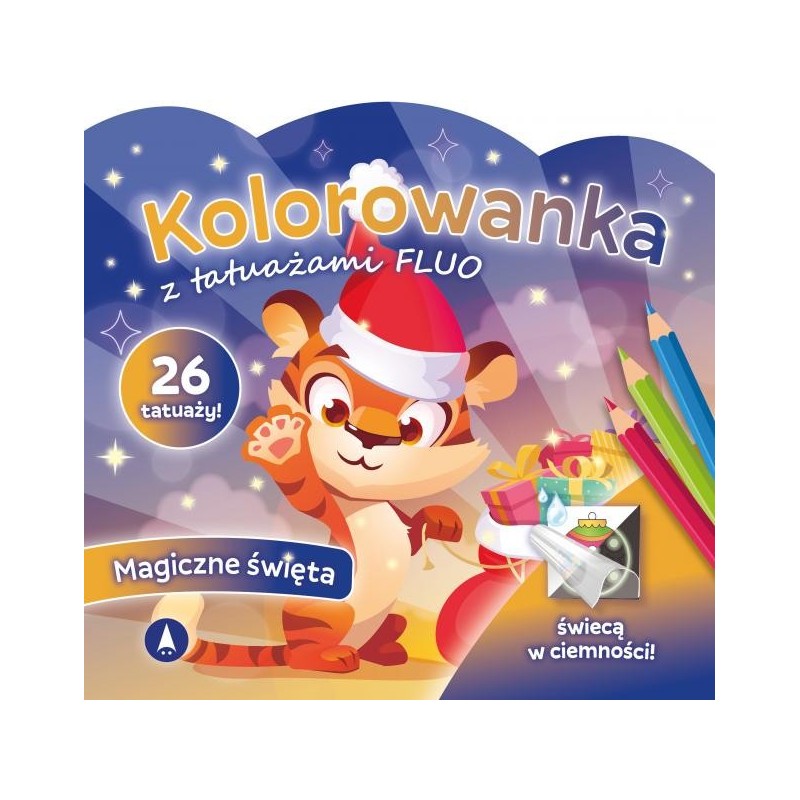 Kolorowanka z tatuażami fluo ŚWIĄTECZNA