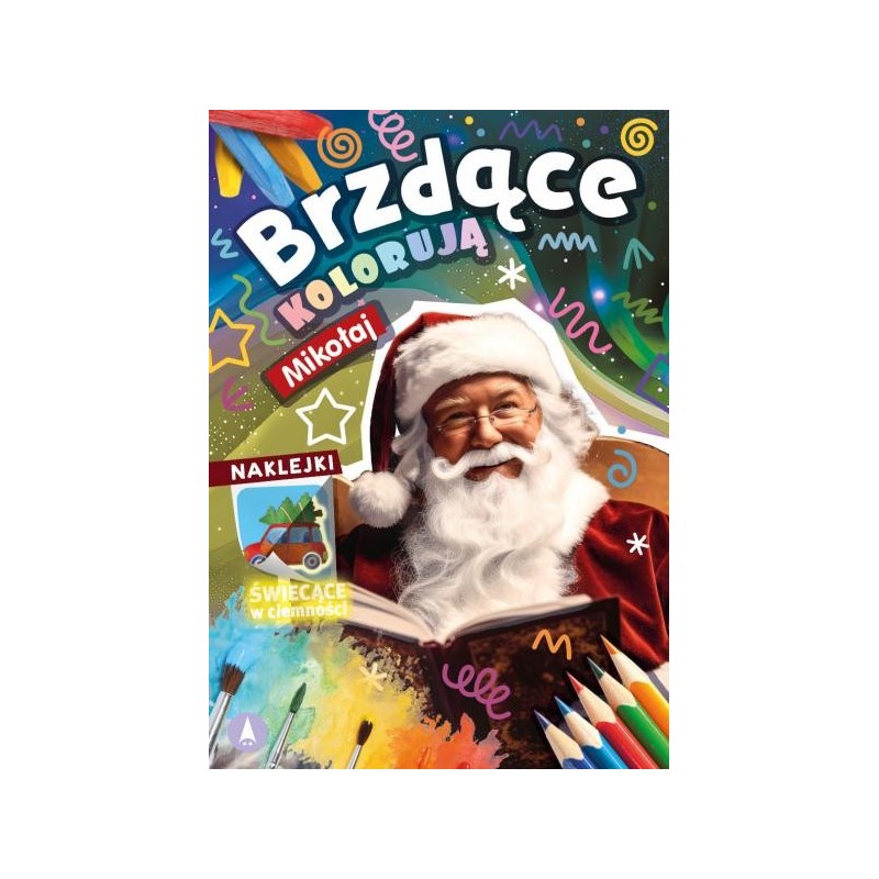 Brzdące kolorują. Świąteczne wzory. Kolorowanka z naklejkami