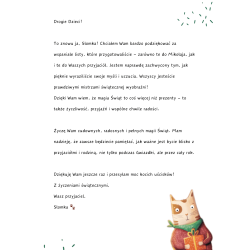 Świąteczna przygoda z kotkiem Słomką - scenariusze zajęć online