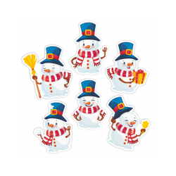 Dekoracja dwustronna - Bałwanki 6 elementów