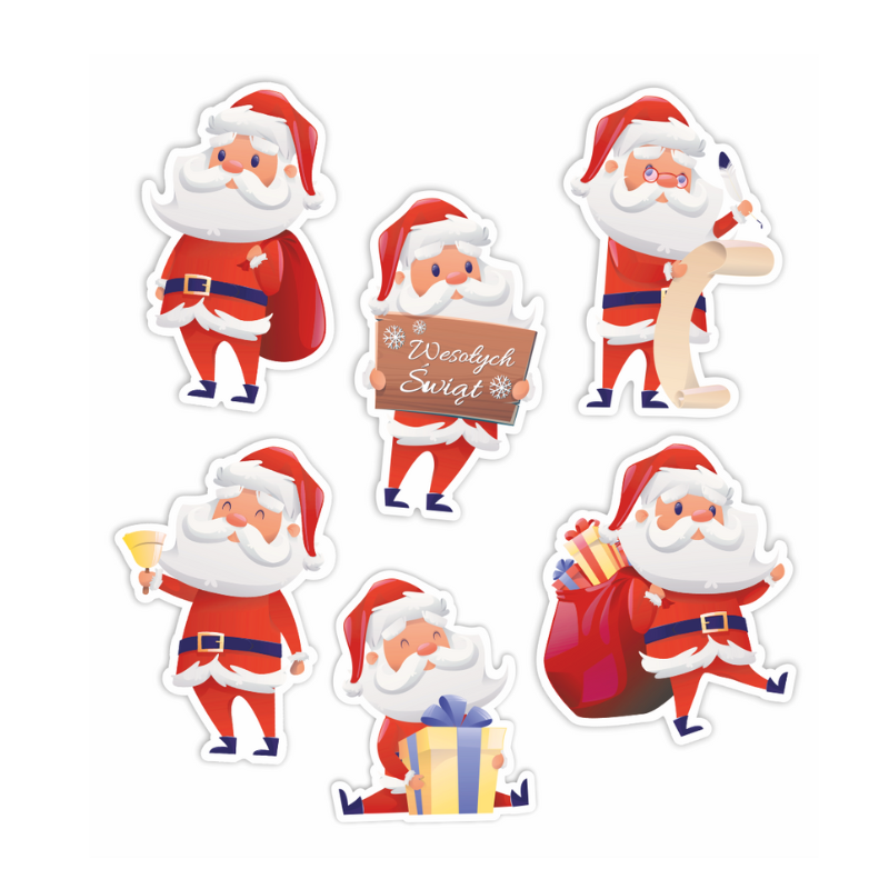 Mikołaje - 6 elementów