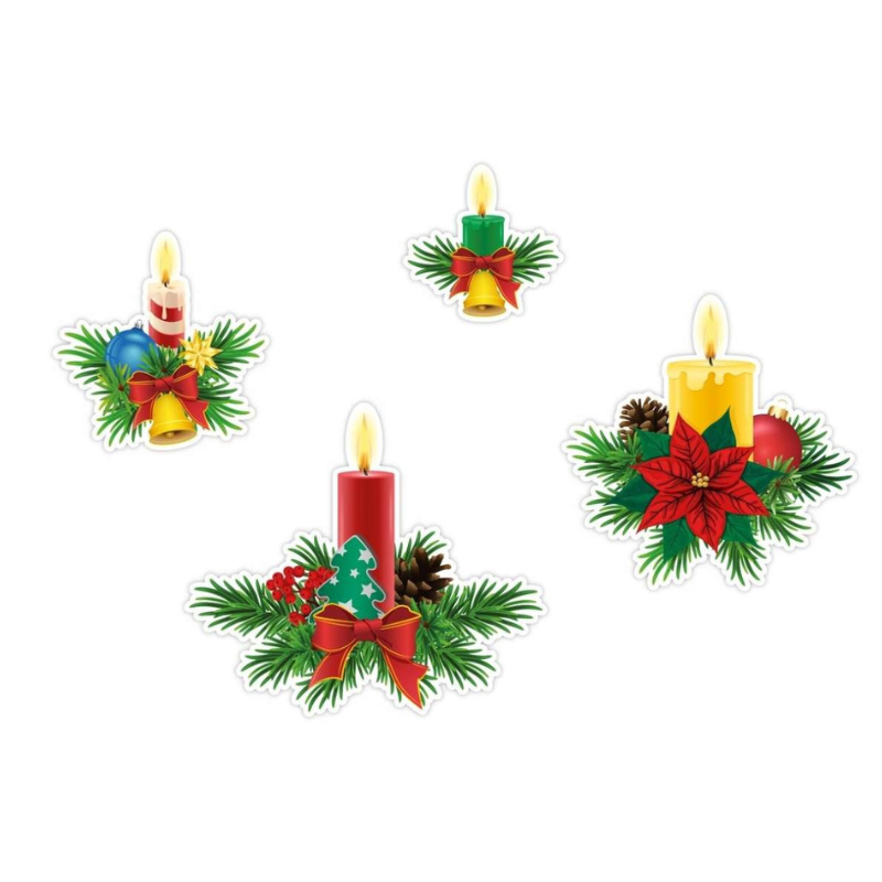 Dekoracja dwustronna - Świąteczne stroiki 4 elementy