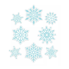 Dekoracja jednostronna - Płatki śniegu 8 elementów
