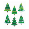 Dekoracja jednostronna - Choinki 6 elementów
