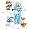 Dekoracja jednostronna - Duża Pani Zima 16 elementów