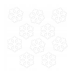 Dekoracja dwustronna - Śnieżynki duże 10 elementów Dekoracja dwustronna - Śnieżynki duże 10 elementów