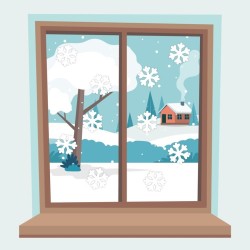 Dekoracja dwustronna - Śnieżynki małe 10 elementów