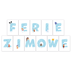Dekoracja jednostronna - Ferie zimowe