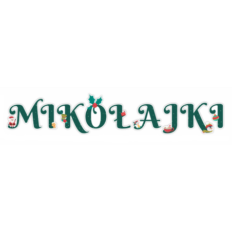 Dekoracja jednostronna - Mikołajki 9 elementów