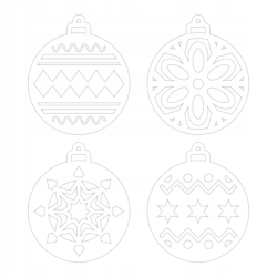 Dekoracja ażurowa - Bombki 4 elementy
