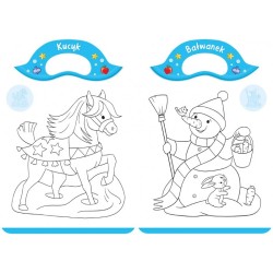 Kolorowanka na zimę i święta. Książeczka z naklejkami