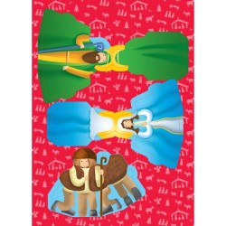 Modele z papieru dla dzieci. Szopka bożonarodzeniowa