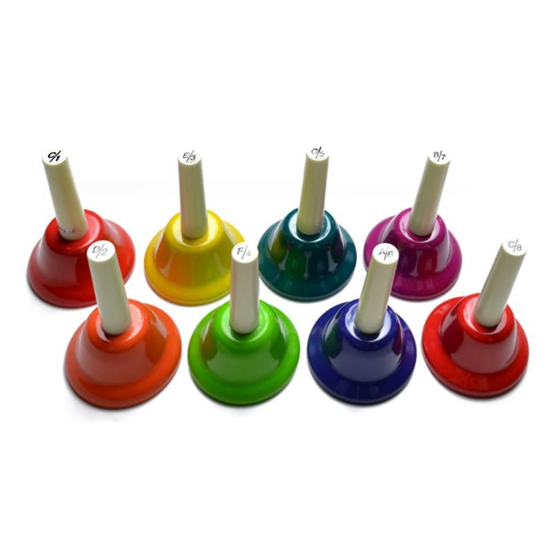 Dzwonki z rączką - zestaw diatoniczny (8 dzwonków)