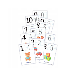 Plansze edukacyjne CYFRY od 0 do 10, format A4