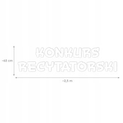 Dekoracja jednostronna - Napis: Konkurs recytatorski