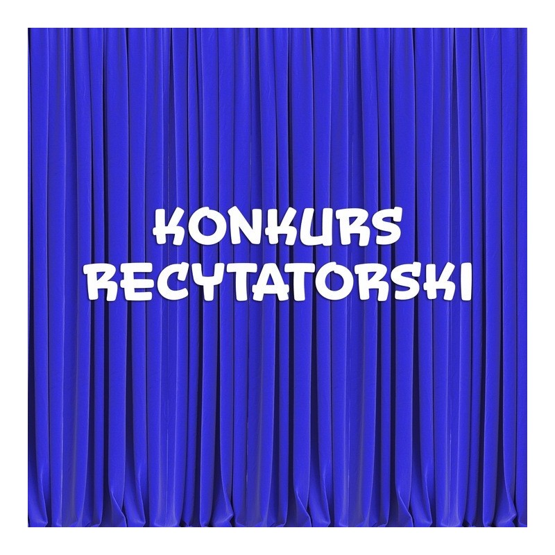 Dekoracja jednostronna - Napis: Konkurs recytatorski