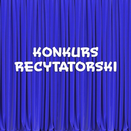 Dekoracja jednostronna - Napis: Konkurs recytatorski