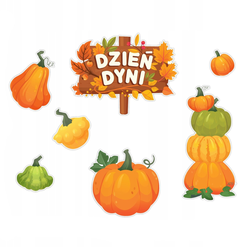Dekoracja jednostronna - Dzień Dyni 7 elementów