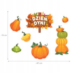 Dekoracja jednostronna - Dzień Dyni 7 elementów