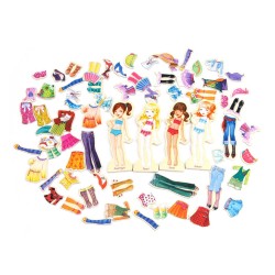 Drewniane puzzle magnetyczne - stylizacje modelki