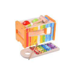 Drewniane cymbałki dla dziecka + młoteczek