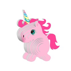 Puzzle 3D - różowy jednorożec