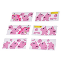 Puzzle 3D - różowy jednorożec