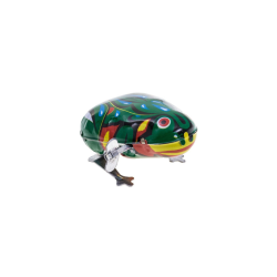 Metalowa żaba skacząca - kultowa zabawka