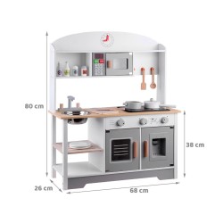 Kuchnia drewniana interaktywna + akcesoria 80x68 cm